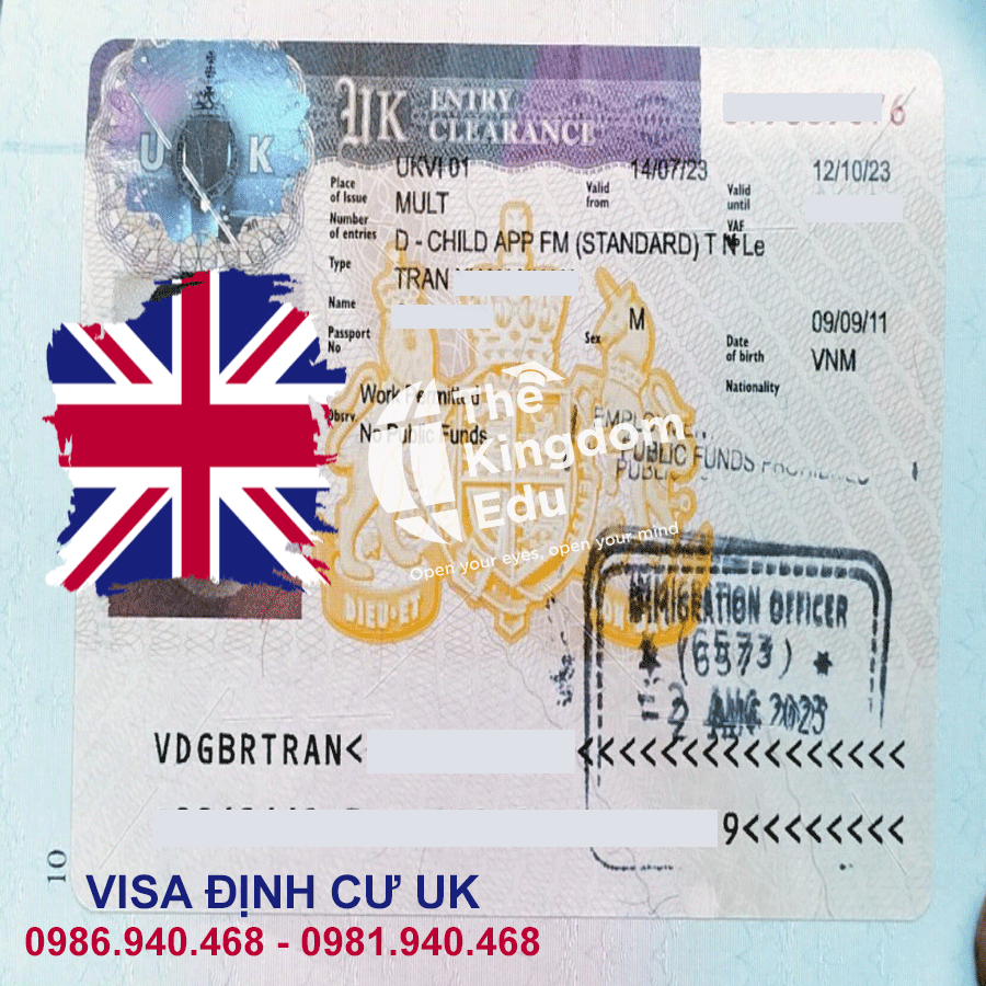 Visa định cư Anh quốc của bé T,con trai chị N