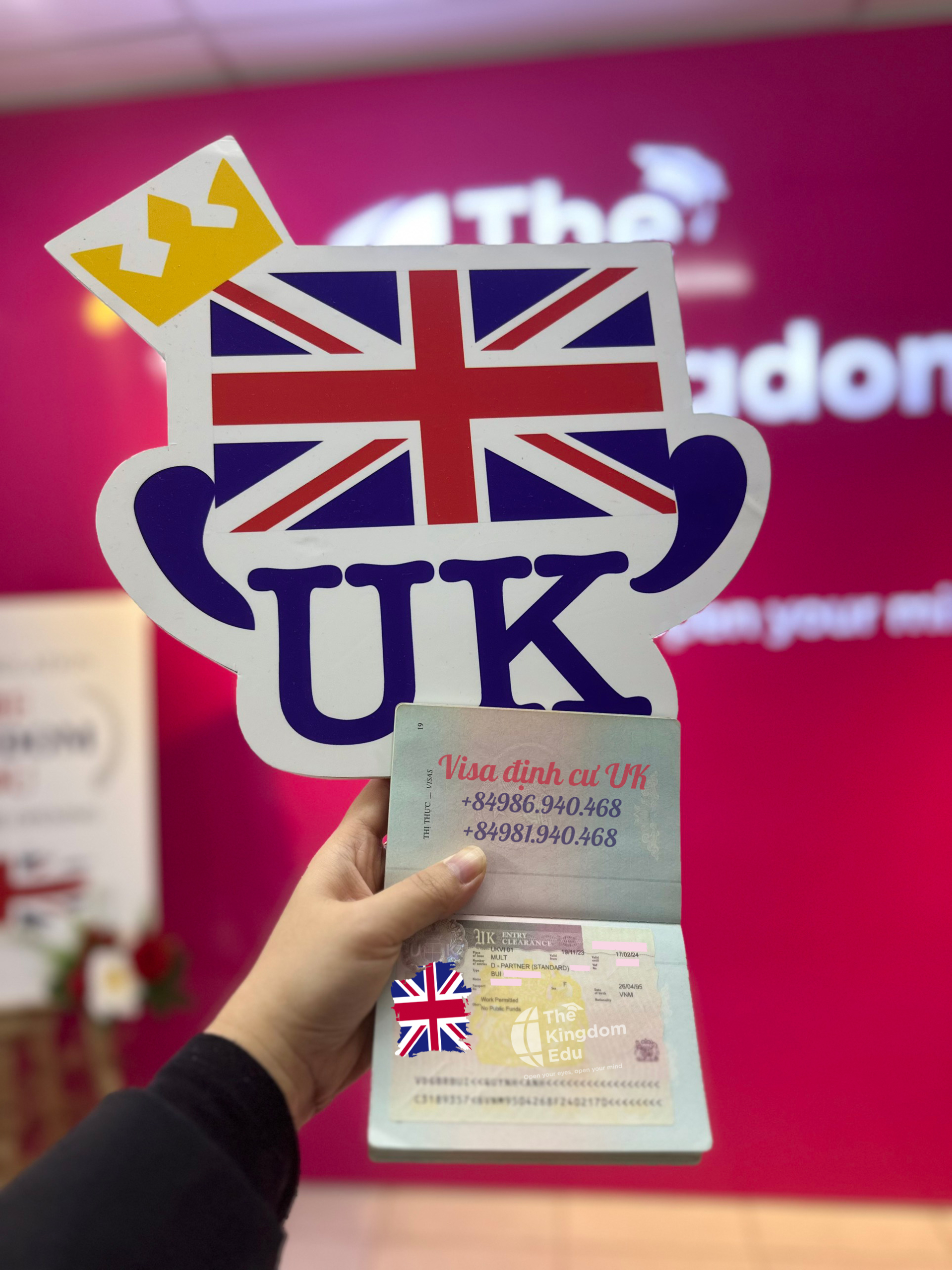 Visa định cư Anh Quốc của khách hàng The Kingdom