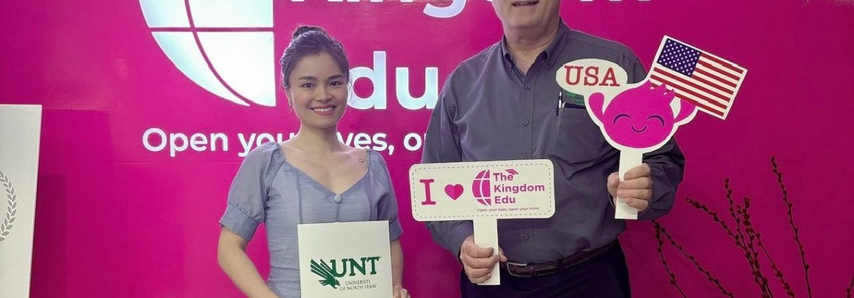 Hân hạnh đón tiếp Thầy Gordon Clark đại diện trường University of North Texas đến văn phòng The Kingdom Edu