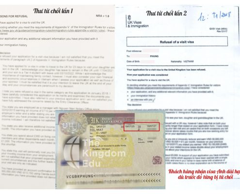 Cô khách hàng nhận visa thăm thân Anh Quốc dài hạn sau 2 lần từng bị từ chối
