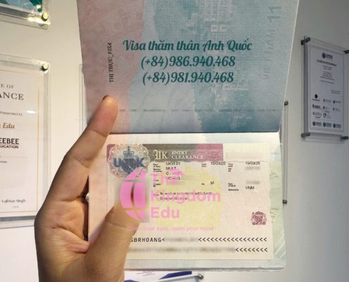 Visa thăm thân Anh Quốc của chú V sau khi xử lý thành công tại The Kingdom Visa