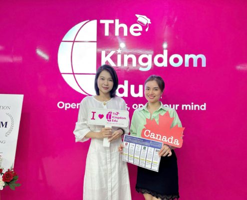 Ms.Hạnh đại diện trường THPT TAIE đến thăm văn phòng The Kingdom Edu