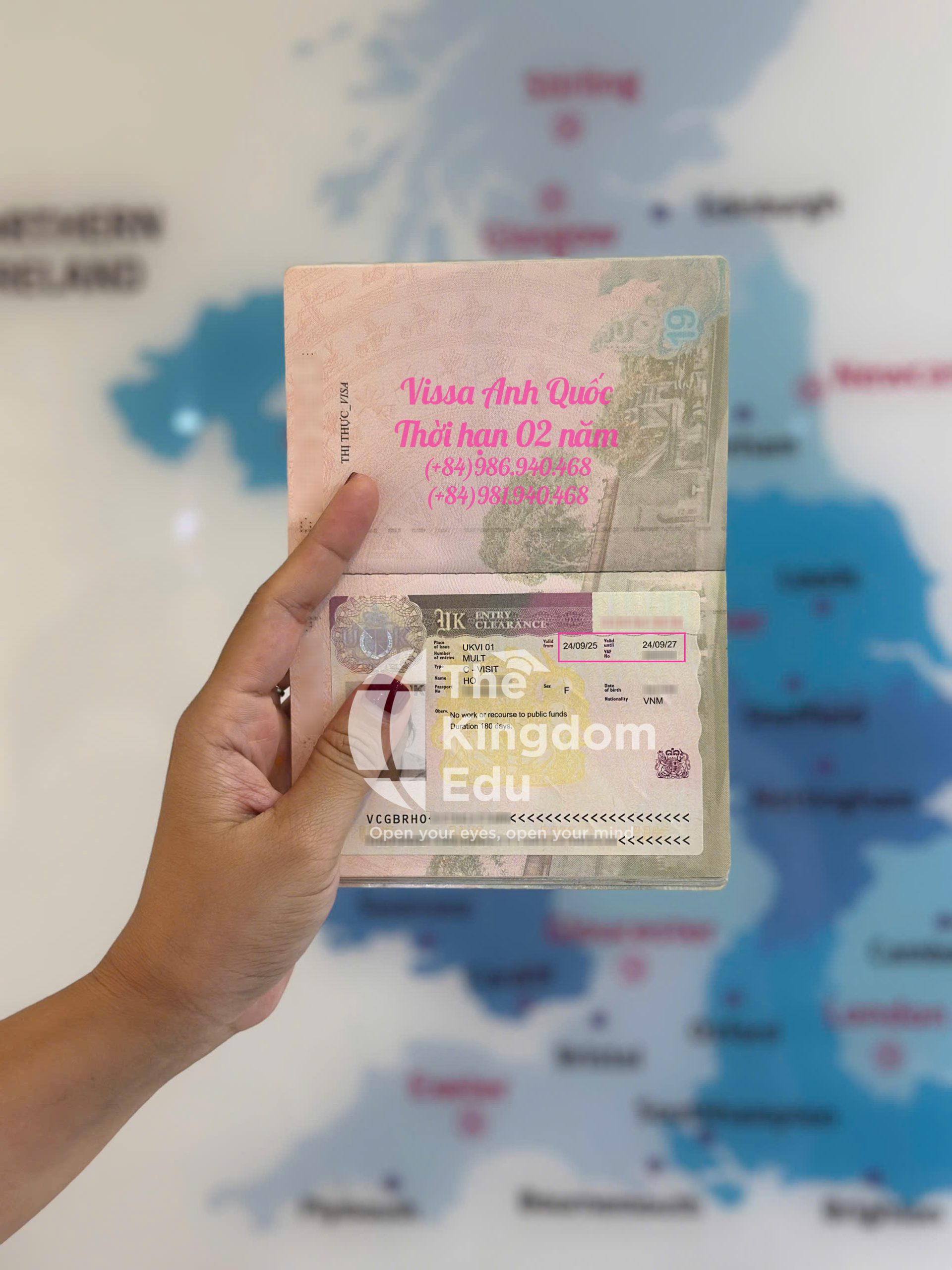 Khách hàng nhận visa thăm thân UK thời hạn 02 năm