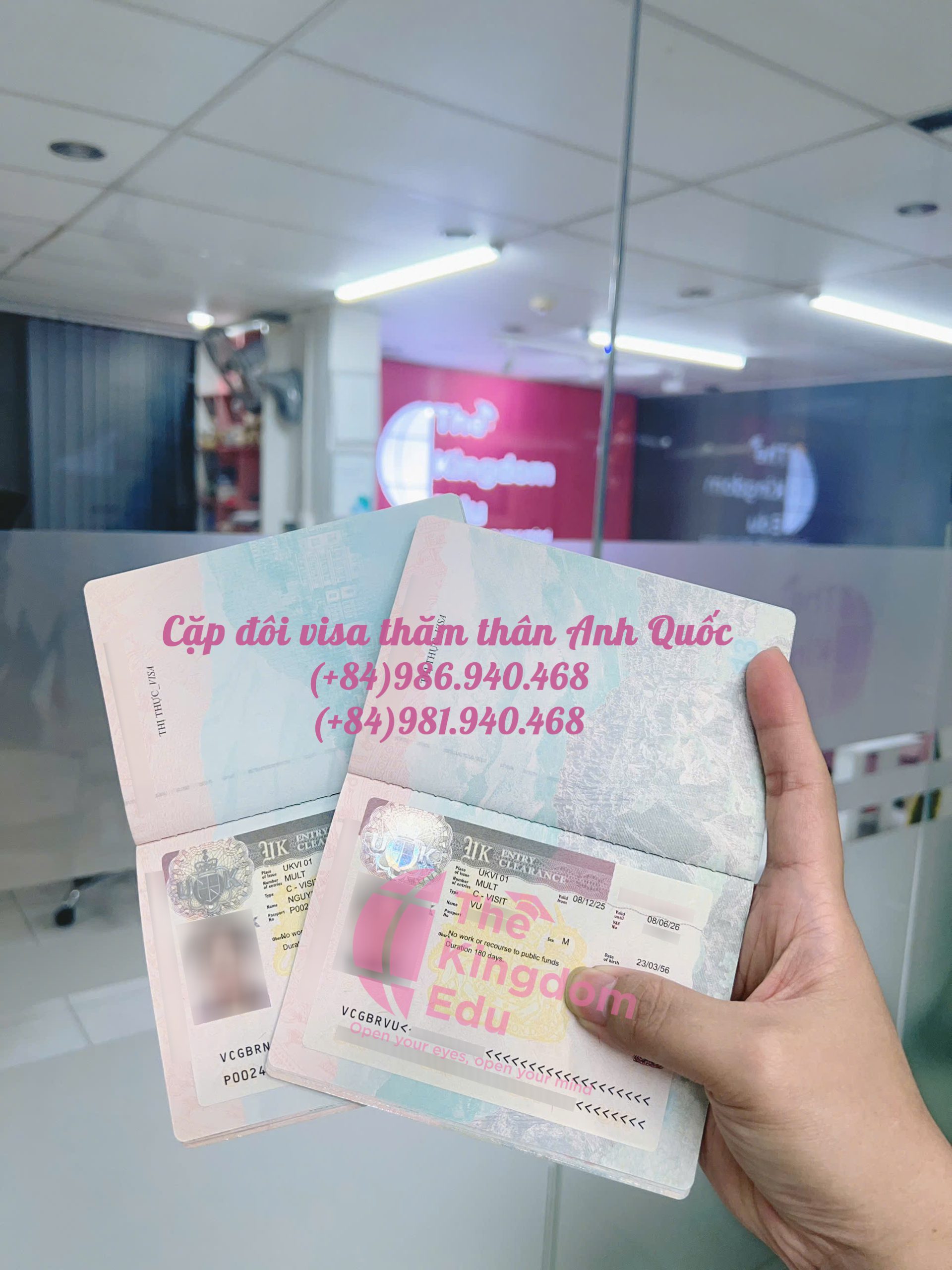 Visa thăm thân Anh của cô chú đến từ Hải Phòng