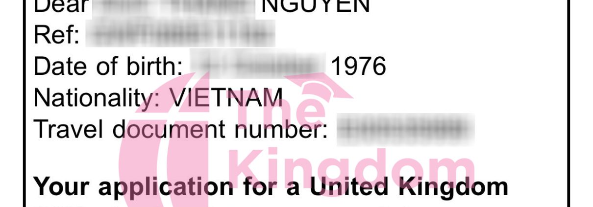 Visa thăm thân, du lịch Anh Quốc của anh nhận sau 2 tuần nộp hồ sơ