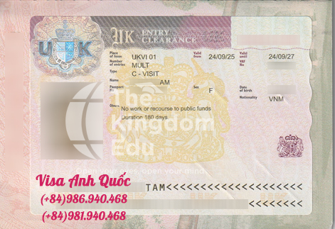 Khách hàng nhận visa sau khi sử dụng dịch vụ chữa hồ sơ visa Anh Quốc tại The Kingdom Visa
